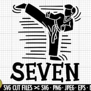 7th birthday karate svg cricut shirt kids karate png