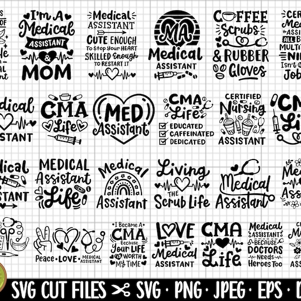 cma svg certified medical assistant svg png eps dxf cut file cricut cma gift commercial use