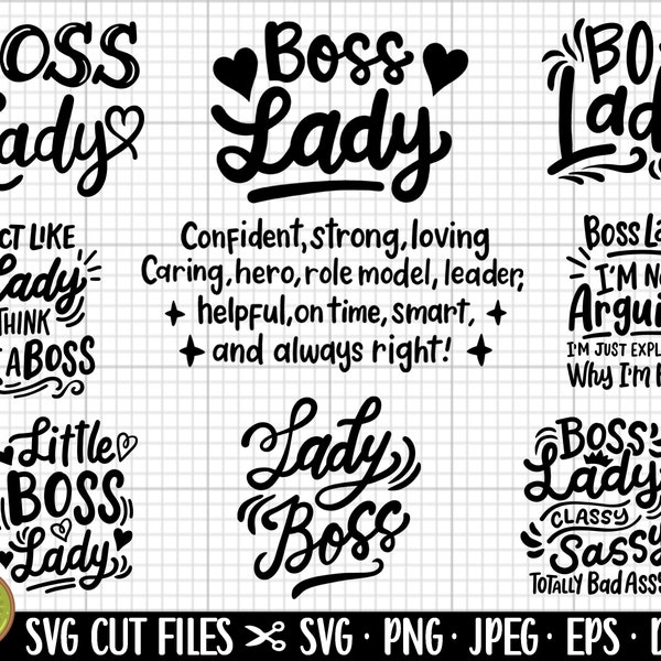 boss lady svg, boss babe svg, female boss, women in business svg png cricut, female woman entrpreneur svg bundle cricut