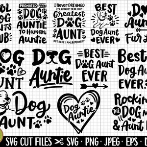 Hund Tante svg bündel Hund Tante png bündel Hund Tante Hund Tante Shirt Design Hund Tante Geschenk svg png eps dxf jpeg jpg