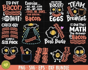 ägg bacon png ägg bacon svg ägg bacon png bunt sublimering kommersiell användning ägg bacon eps dxf cricut klippfil t-shirt design