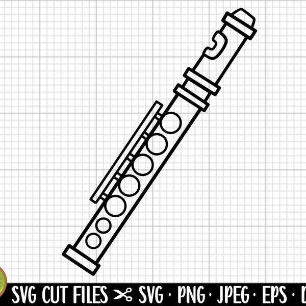 flute svg file for cricut flute svg flute clipart flute illustration