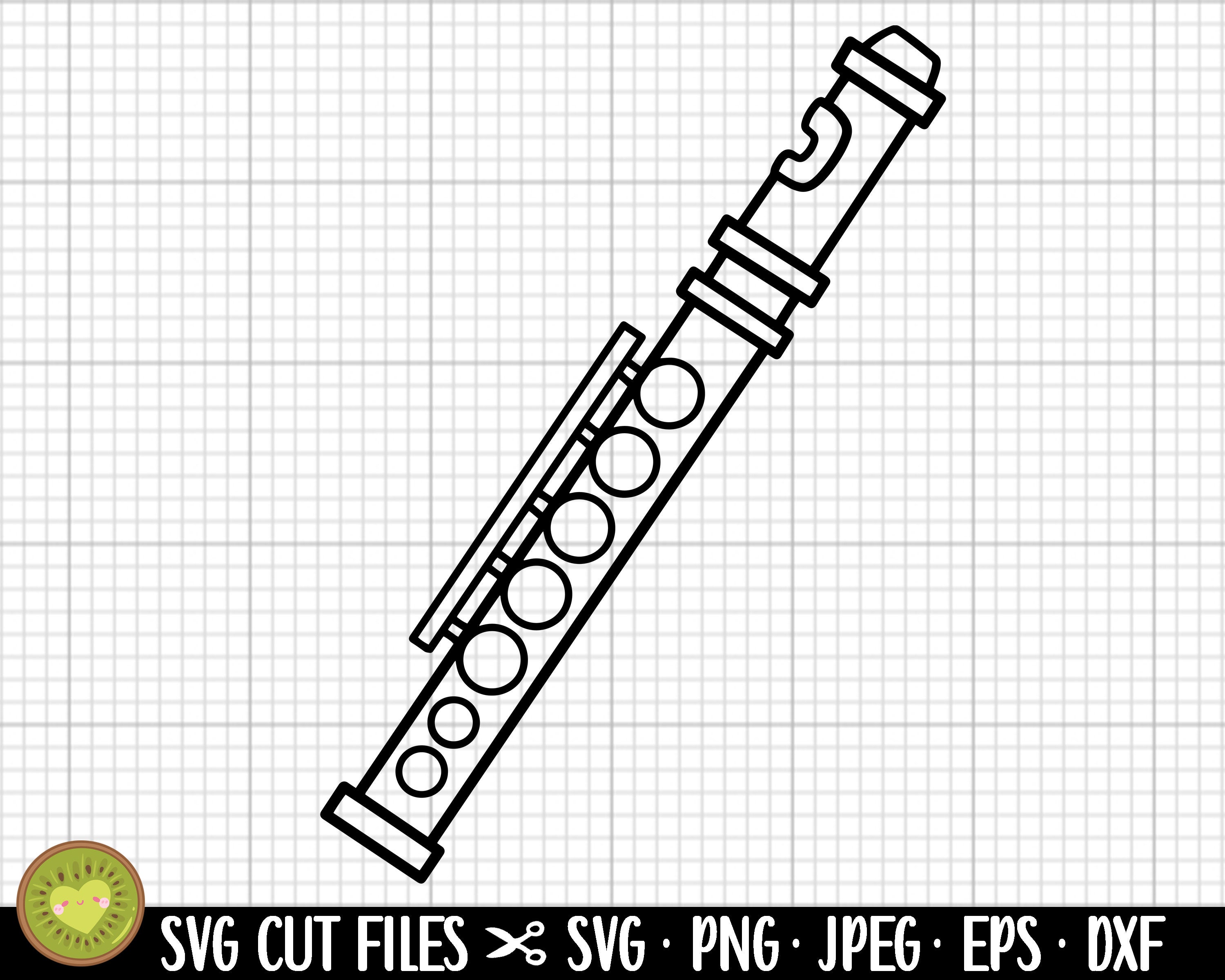 Flute svg file for cricut flute svg flute clipart flute illustration