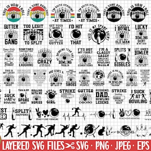 bowling svg bundle cricut cut file bowling png bundle free commercial use bowling clipart silhouette vector bowling player eps dxf jpg jpeg