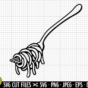 garfo de espaguete svg png clipart espaguete svg arquivo de corte cricut uso comercial