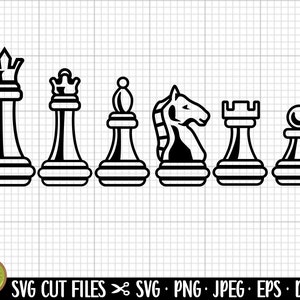 Chess Svg, Chess Split Frame Svg, Chess Pieces Svg, Pawn, Knight Svg, Queen  Svg, Rook Svg, Chess Board Clipart, Silhouette Cricut Cut File