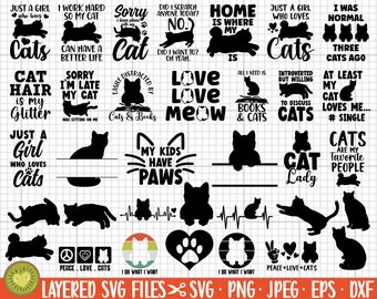 cat svg bundle cricut cut files cat png bundle cat jpeg bundle cat shirt design bundle cat vector bundle cat lover svg commercial use