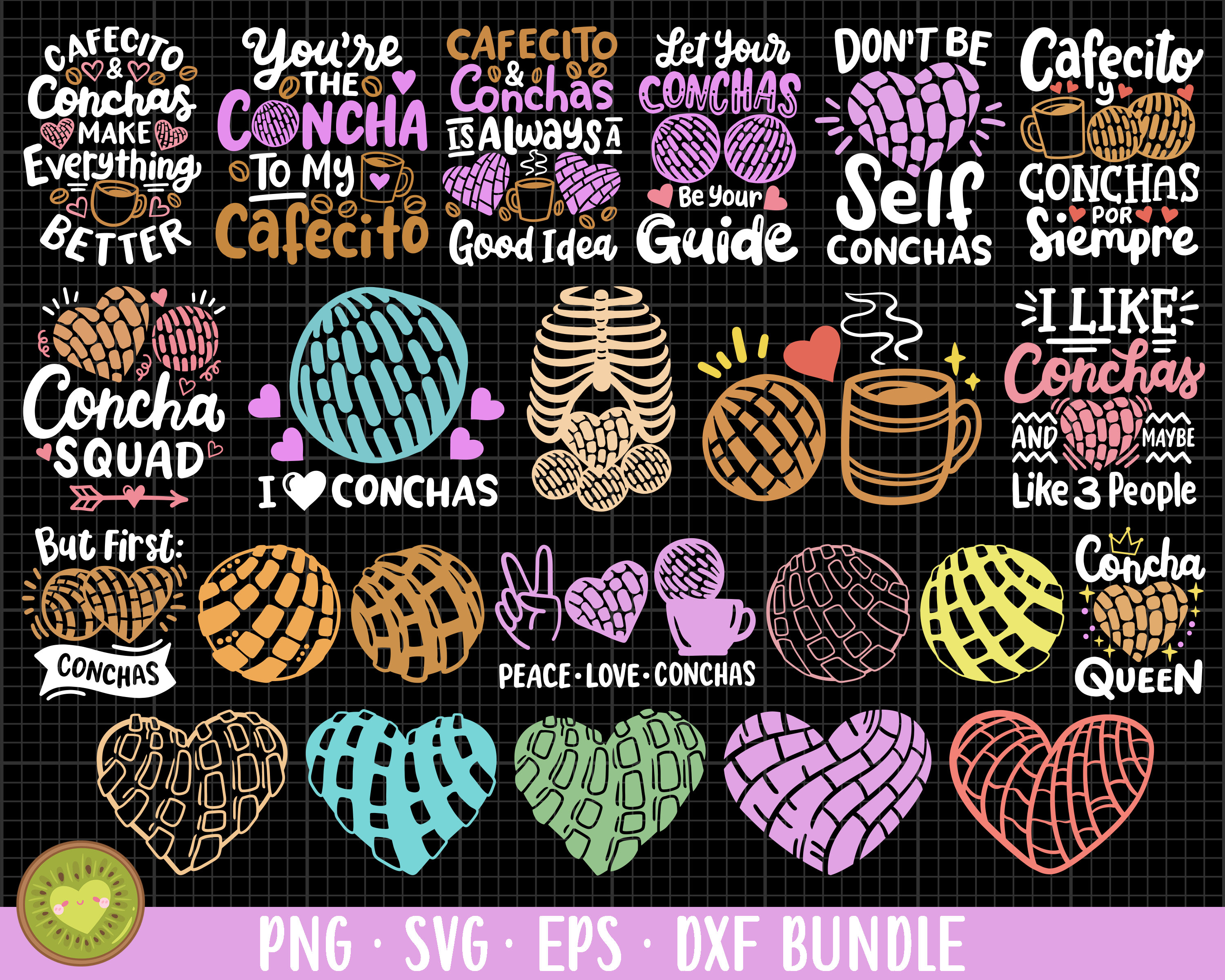 Conchas Png Bundle Sublimination Conchas Svg Bundle Cricut Cut File ...