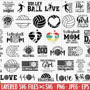 volleyball svg bundle cricut volleyball png bundle volleyball girl volleyball mom