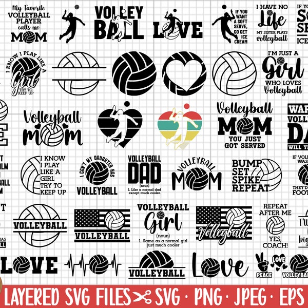 volleyball svg bundle cricut volleyball png bundle volleyball girl volleyball mom