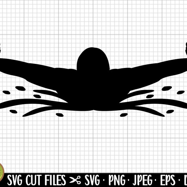 swimmer svg swimmer png swimmer silhouette swimmer clipart commercial use fly swimming
