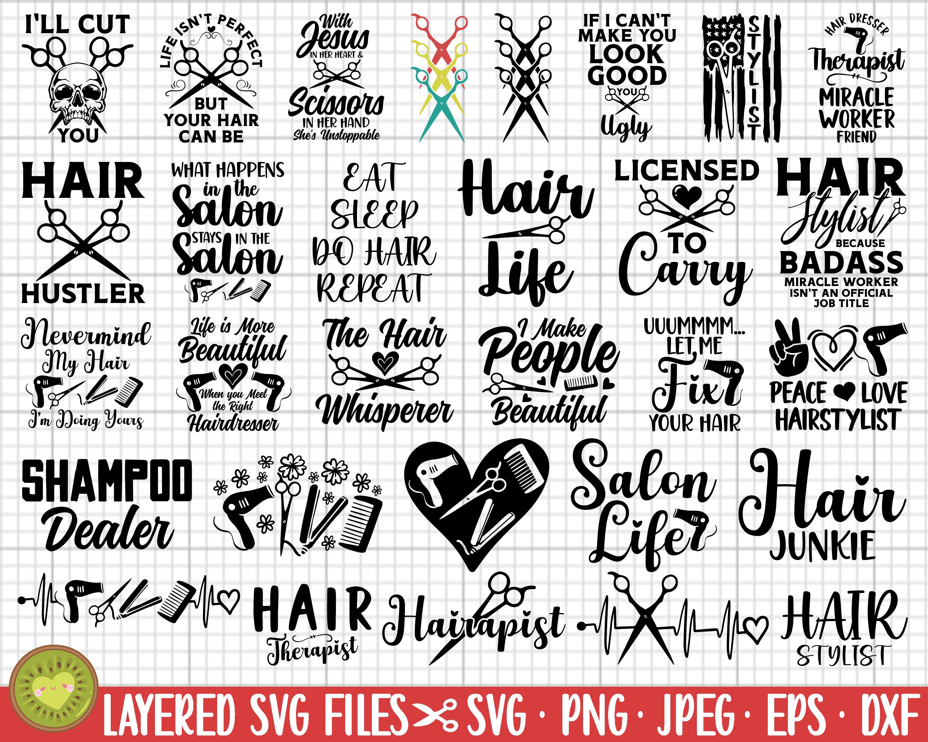 Hairstylist Cricut - Etsy, image size:3000x2400