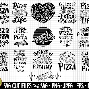 pizza svg bundle for cricut shirt pizza png bundle free commercial use
