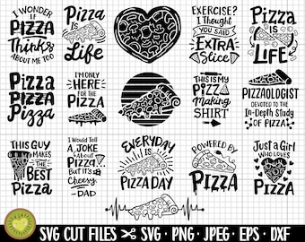 pizza svg bundle for cricut shirt pizza png bundle free commercial use