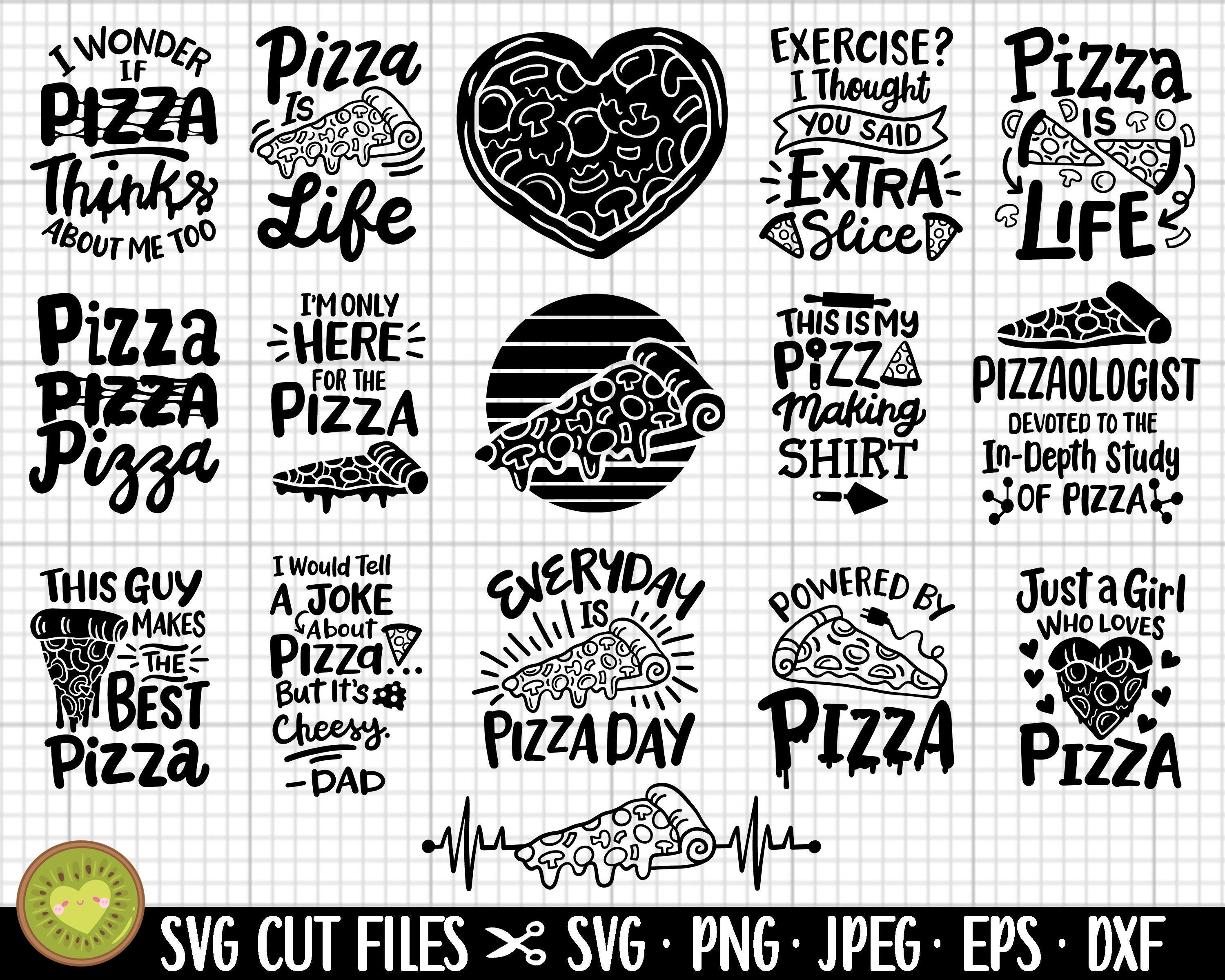 Pizza Svg Bundle for Cricut Shirt Pizza Png Bundle Free