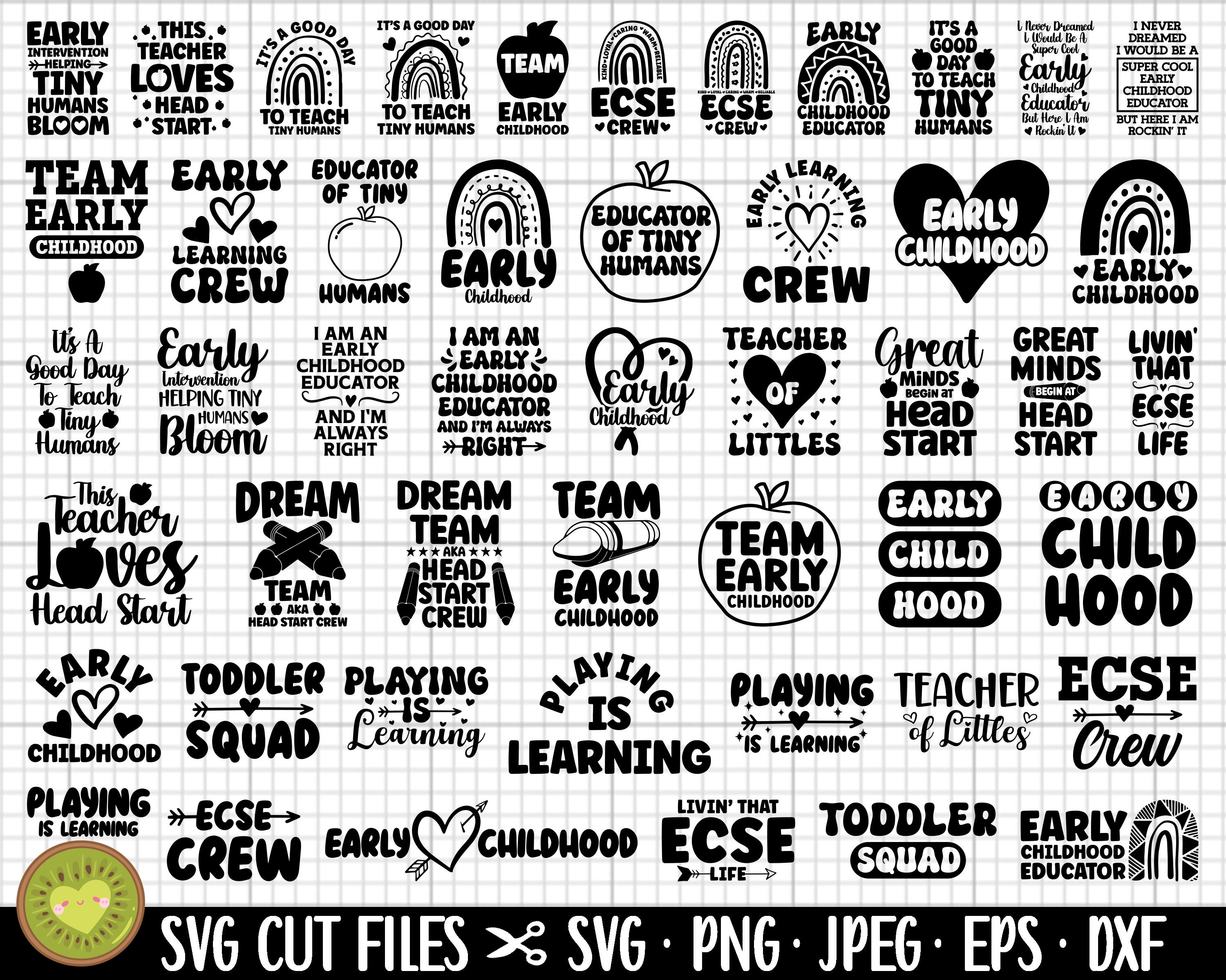 ecse early childhood educator svg png bundle cricut cut file