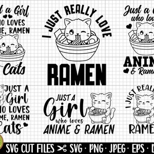 ramen svg anime svg cat svg ramen png anime png kawaii neko ramen cat svg png cricut