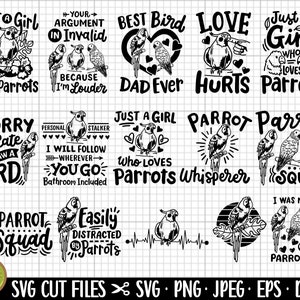 parrot svg bundle parrot png bundle parrot eps dxf jpg jpeg parrot shirt design bundle