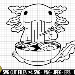 axolotl eating ramen svg axolotl eating ramen png axolotl eating ramen clipart axolotl eating ramen vector