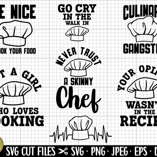 chef svg chef png cook svg cook png chef svg bundle cricut commercial use eps dxf jpeg vector
