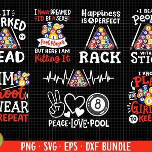 billiards png billiards svg pool png bundle sublimination free commercial use snooker eps dxf cricut cut file vector