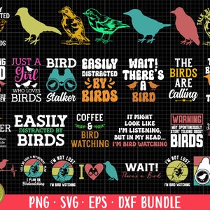 observation des oiseaux observation des oiseaux png svg ensemble de conception de chemise à usage commercial observateur d'oiseaux observant la silhouette eps dxf