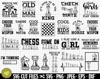 Think Retro Svg, Vintage Chess Pieces Player Chess Coach Svg, Vintage Chess  Pieces Svg - Buy t-shirt designs