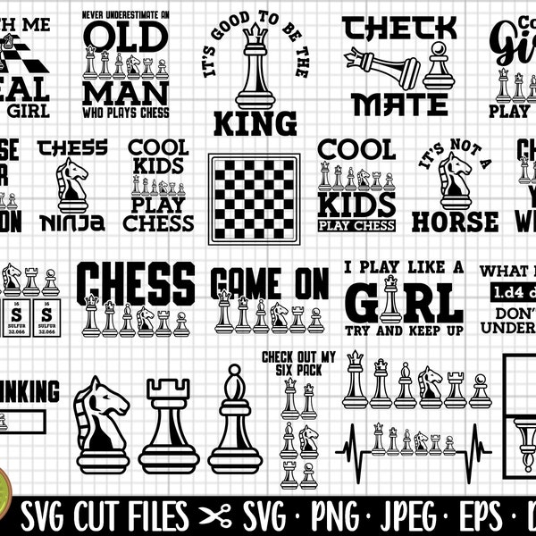 ajedrez svg cricut ajedrez png ajedrez svg cricut camisa uso comercial jugador de ajedrez svg png archivo de corte chessmen piezas de ajedrez ajedrez svg bundle