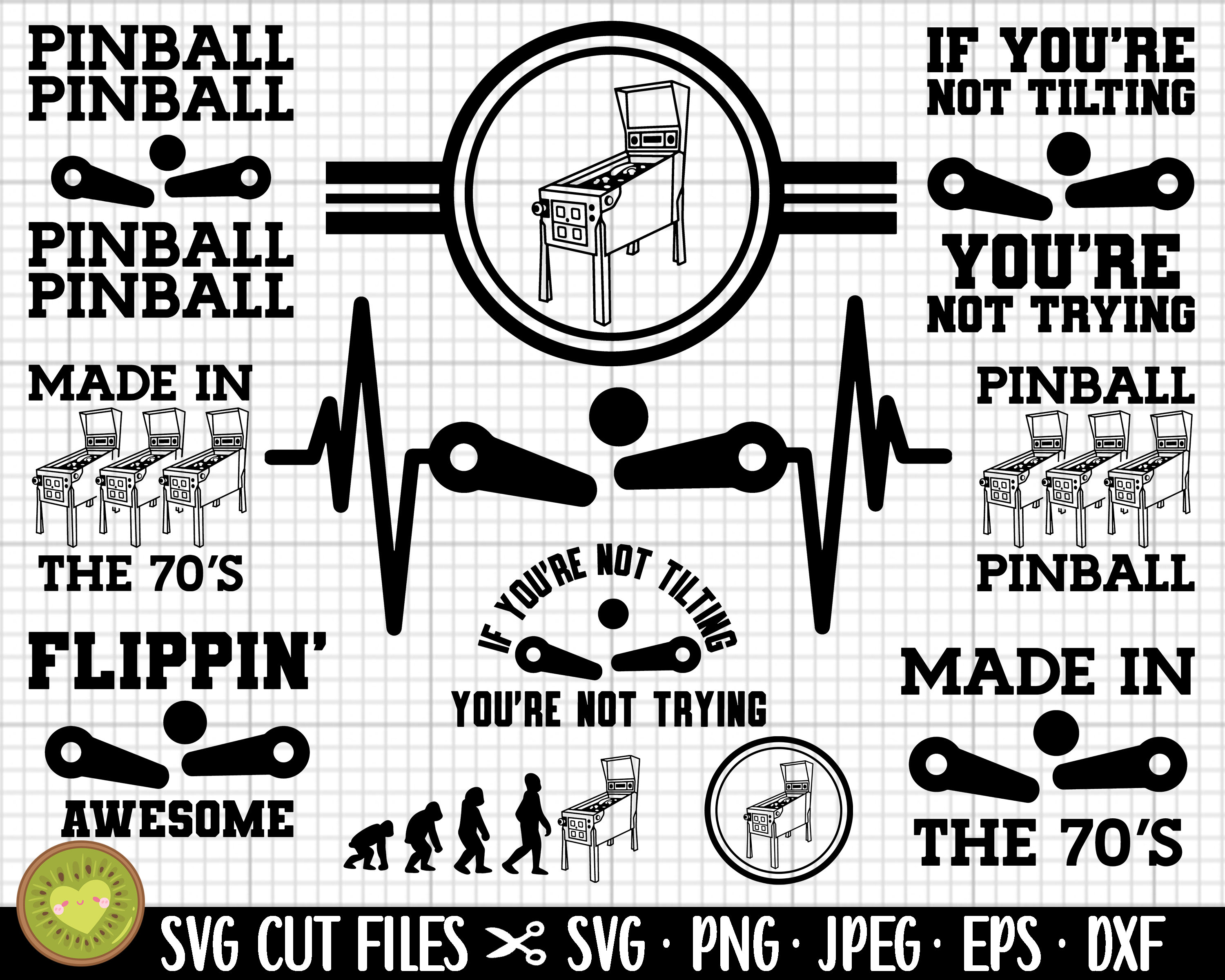 Pinball Svg Bundle Pinball Png Bundle Pinball Svg Bundle for Cricut
