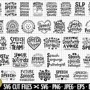 paquete de svg de logopeda paquete de png de logopeda archivos de corte cricut terapia del habla por sublimación