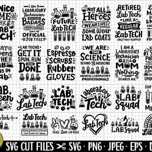 lab tech svg cricut lab tech png bundle laboratory tech technician svg png eps dxf jpg cut files