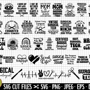 surgical tech svg png surgical technicial svg png design bundle cricut commercial use surgical tech shirt design bundle