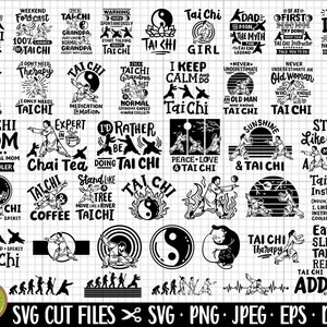 tai chi svg png bundle cricut cut file tai chi shirt design bundle tai chi vector bundle