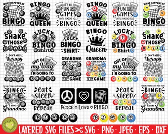 bingo svg bundle bingo png bundle bingo svg cricut files for shirt bingo player svg png eps dxf bingo vector bundle free commercial use