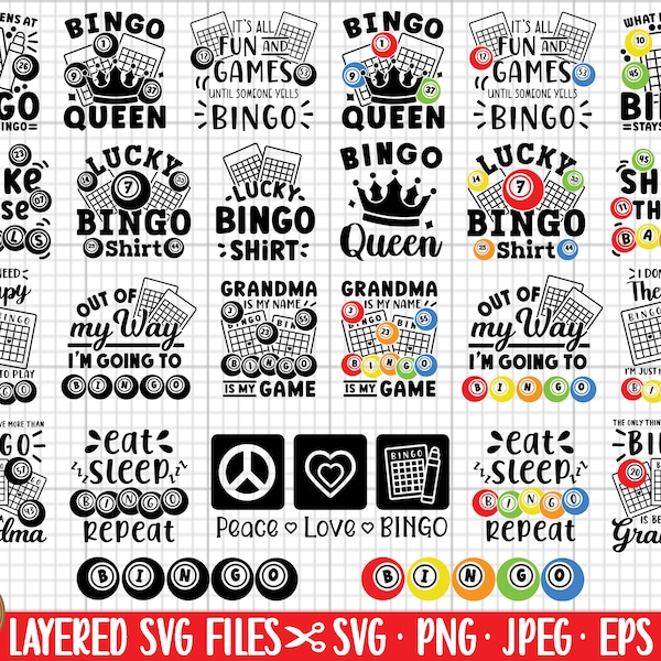bingo svg bundle bingo png bundle bingo svg cricut files for shirt bingo player svg png eps dxf bingo vector bundle free commercial use