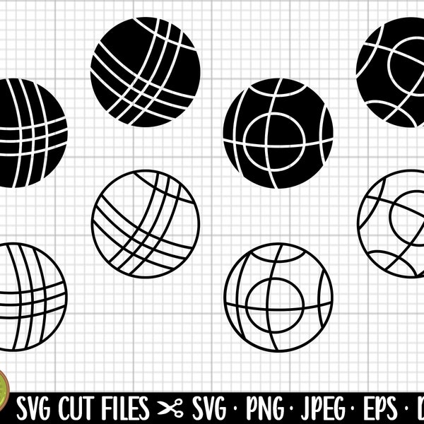 boules de pétanque svg boules de pétanque png gratuit utilisation commerciale boules de pétanque silhouettes clipart bundle cricut fichiers coupés