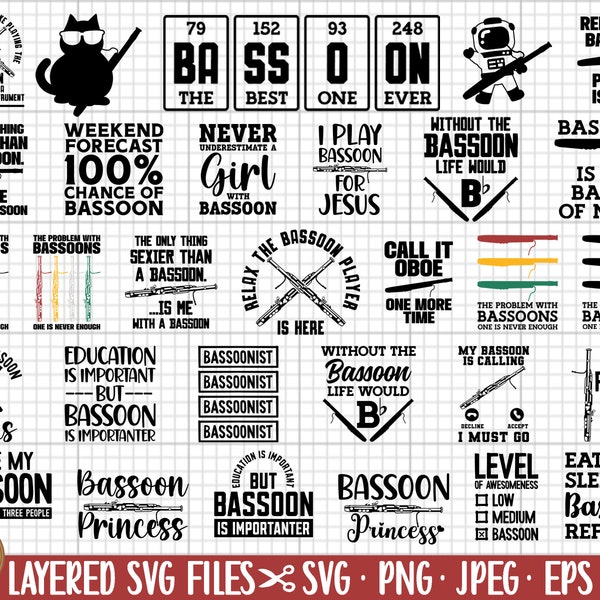 bassoon svg bundle, bassoon png bundle, bassoonist svg png bundle shirt design, free commercial use bassoon svg file for cricut cutting