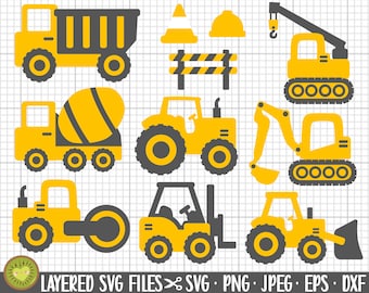 construction svg bundle construction trucks svg png bundle layered cut files cricut excavator svg bundle excavator png bundle