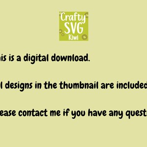 K&ouml;nnte beinhalten: Ein digitaler Download-Grafikdesign mit dem Text "Dies ist ein digitaler Download." "Alle Designs im Vorschaubild sind enthalten." und "Bitte kontaktieren Sie mich, wenn Sie Fragen haben."
