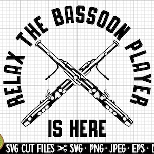 bassoon bassoonist bassoon player svg png cut file cricut eps dxf jpeg jpg commercial use