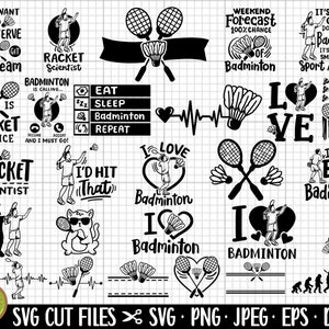 badminton svg png bundle cricut cut files