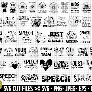 Lot d'orthophoniste svg png bundle d'orthophoniste svg coupe fichier cricut chemise usage commercial gratuit eps dxf jpg jpeg