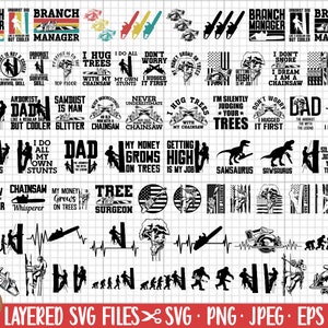 Baumpfleger svg bündeln Baumpfleger png bündeln geschnittene Dateien Baumpfleger eps dxf jpg jpeg Vektor Kontur Clipart kommerzielle Nutzung