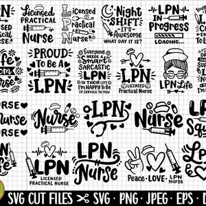 licensed practical nurse lpn svg png bundle cricut cut files free commercial use shirt deisgn bundle