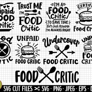 food critic svg png eps dxf jpg cut file bundle cricut