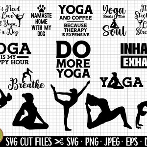 yoga svg, clipart, bundle yoga, cricut, silhouette, cutting files, T-shirt  printing, vector, design files, eps, png, dxf, svg, pdf