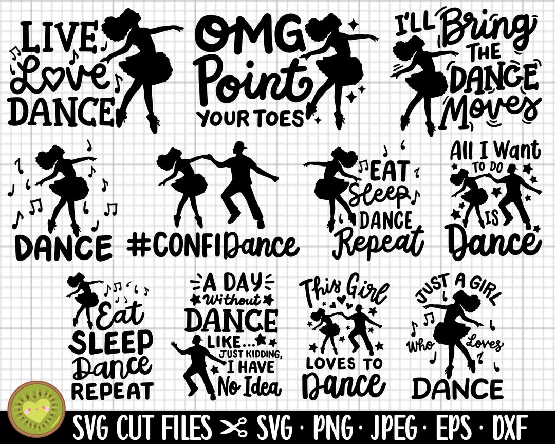 Dance Svg Bundle Cricut Shirt Free Commercial Use Dance Png Bundle ...
