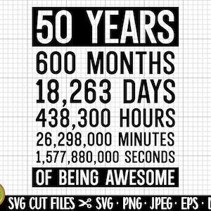 50e verjaardag svg 50 jaar oude svg 50e verjaardag png