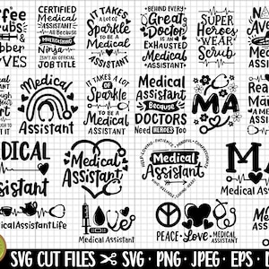 Arzthelferin SVG Bundle cma svg Bündel cma png Arzthelferin png zertifiziert Arzthelferin svg png eps dxf jpg Sublimation Cricut