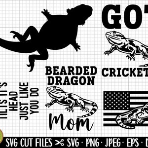 bearded dragon svg bundle for cricut bearded dragon png bundle for shirts bearded dragon design bundle commercial use